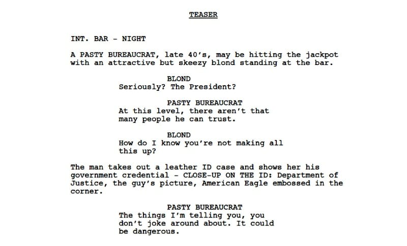 tv show script format