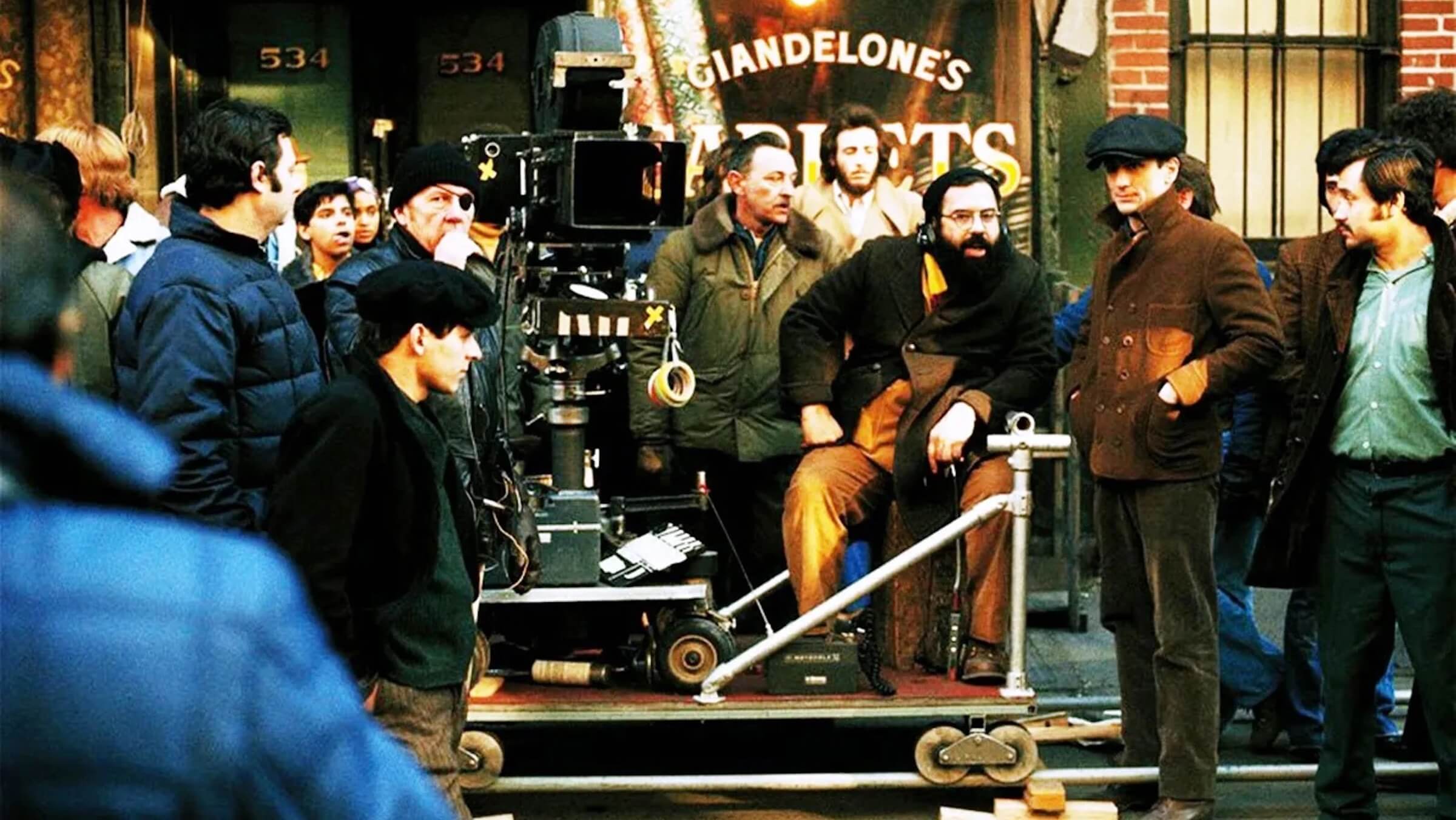 Filmmaker Francis Ford Coppola and the cast on set of 'The Godfather: Part II,' Why 1974 Might Be the Greatest Year in Screenwriting