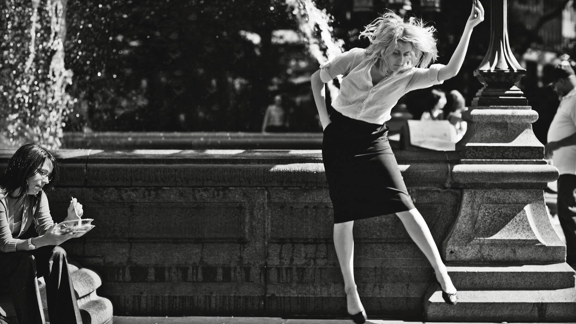 Frances (Greta Gerwig) dancing in front of a fountain in 'Frances Ha,' 20s and Unsure: Movies To Watch If You're Lost in Your 20s