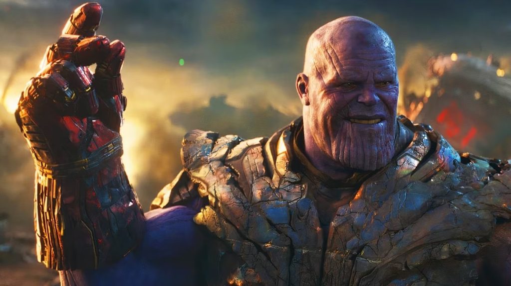 Thanos (Josh Brolin) snapping his fingers in 'Avengers: Endgame'