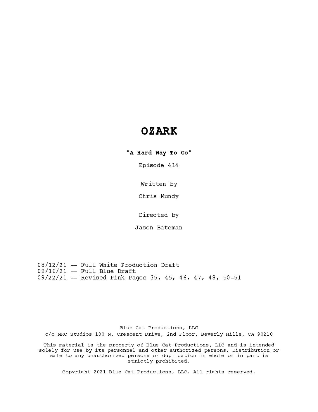 Script to Screen, Ozark